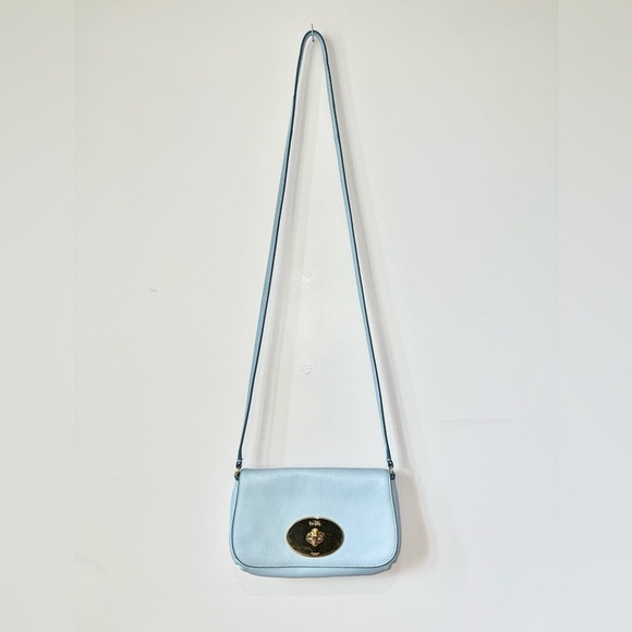 Coach Handbags - Coach small crossbody in baby blue leather
